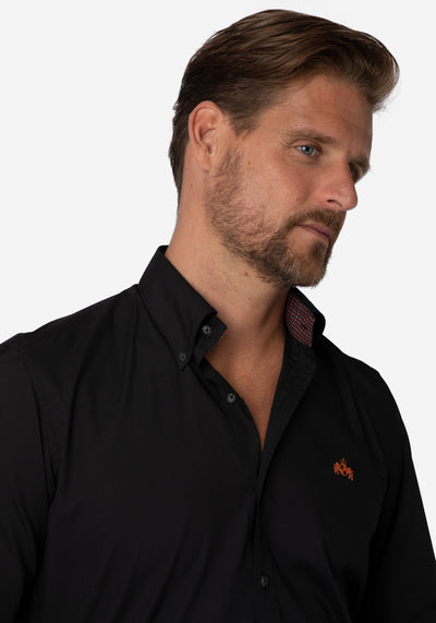 Dull Black Chambray Shirt