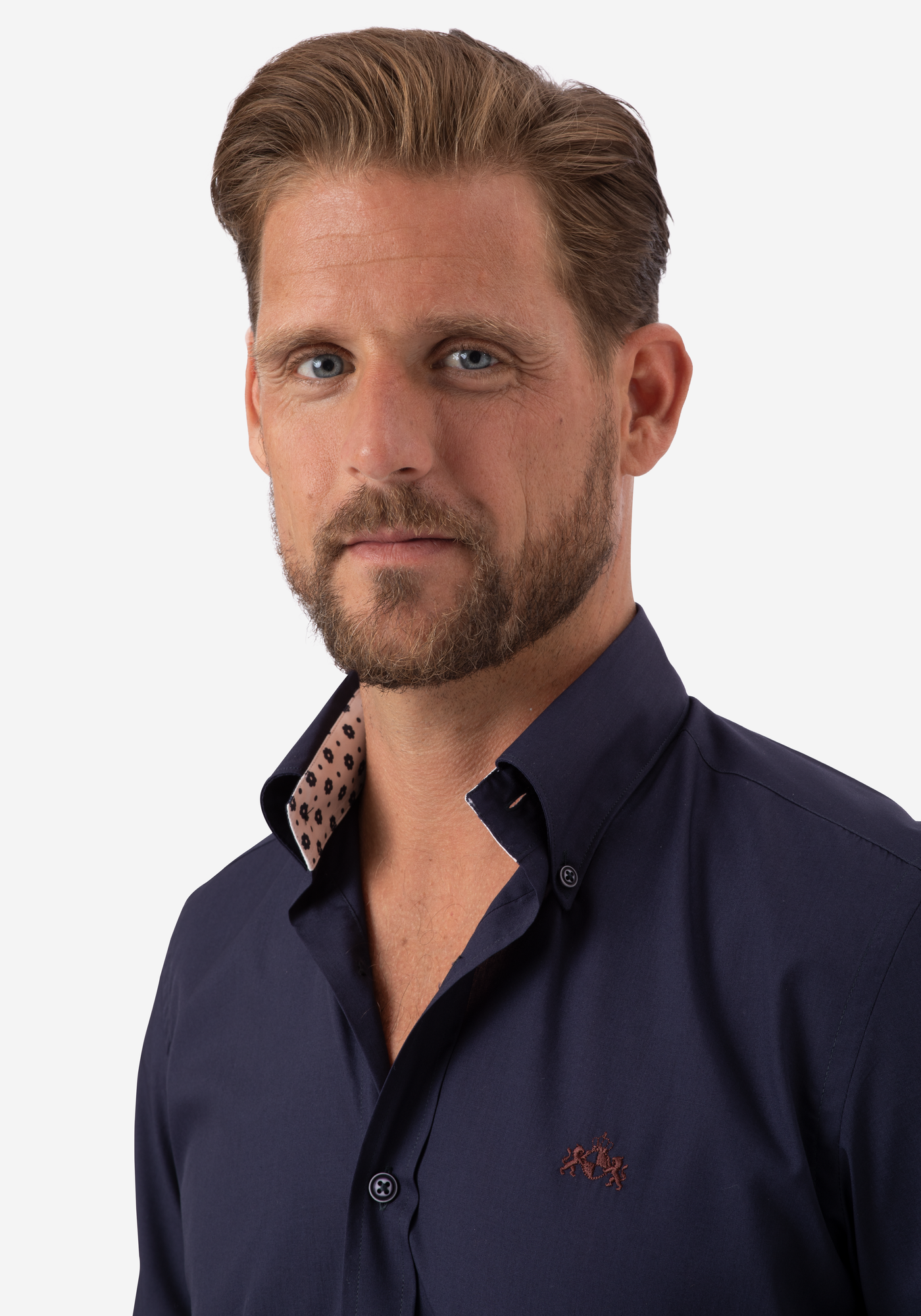 Deep Dark Blue Chambray Shirt