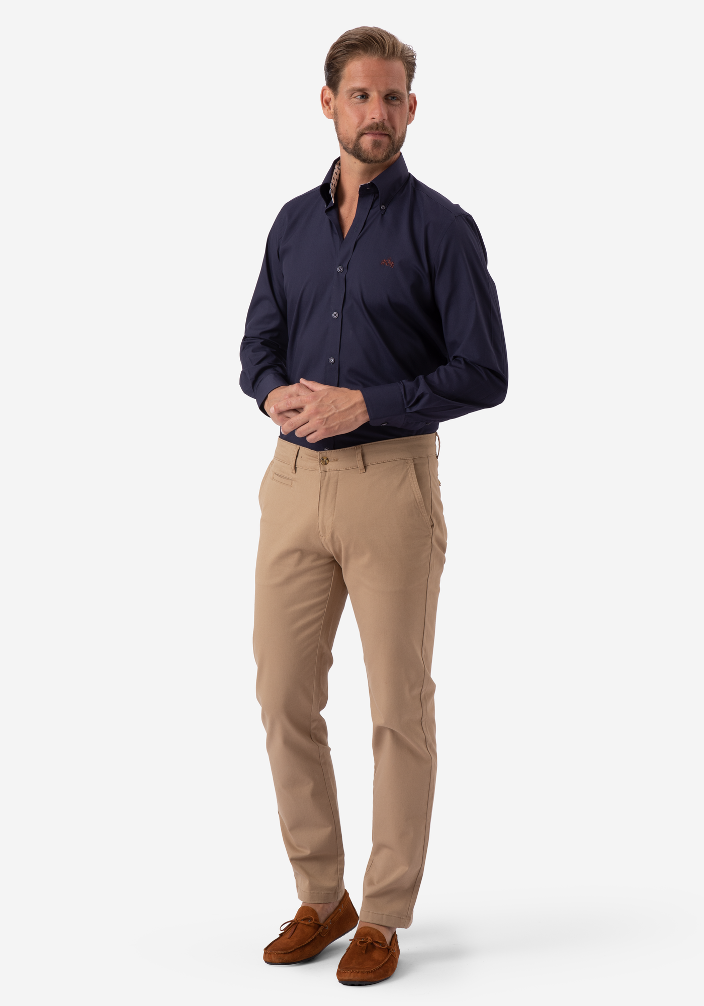 Deep Dark Blue Chambray Shirt