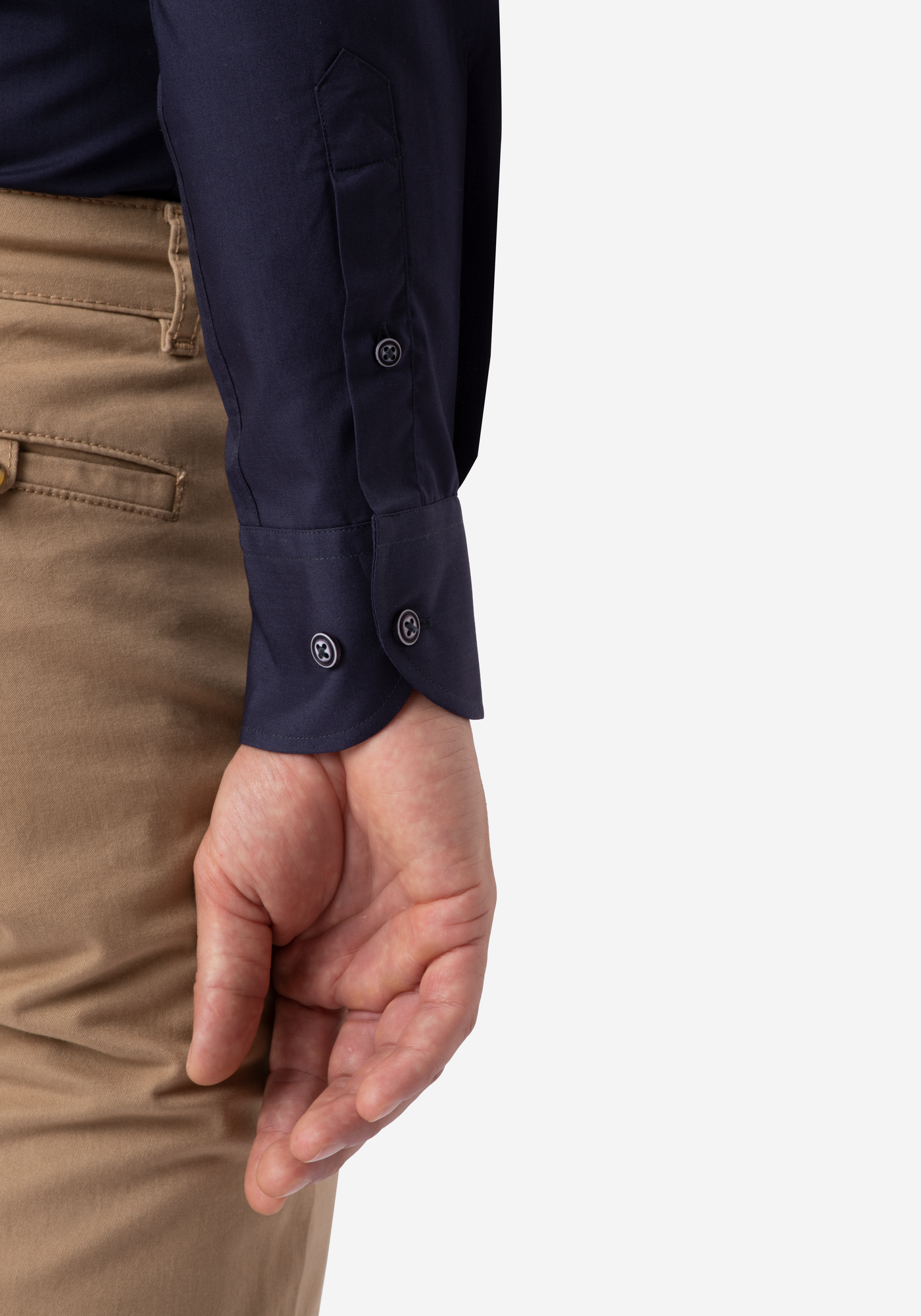 Deep Dark Blue Chambray Shirt