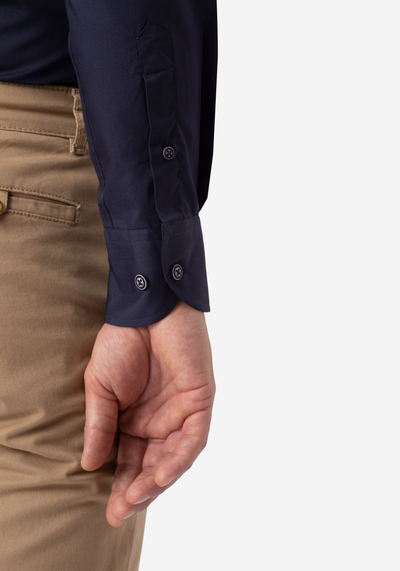 Deep Dark Blue Chambray Shirt