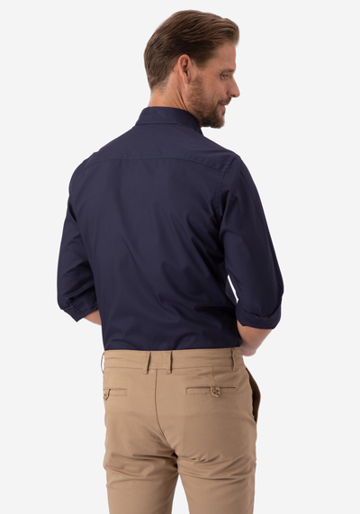 Deep Dark Blue Chambray Shirt