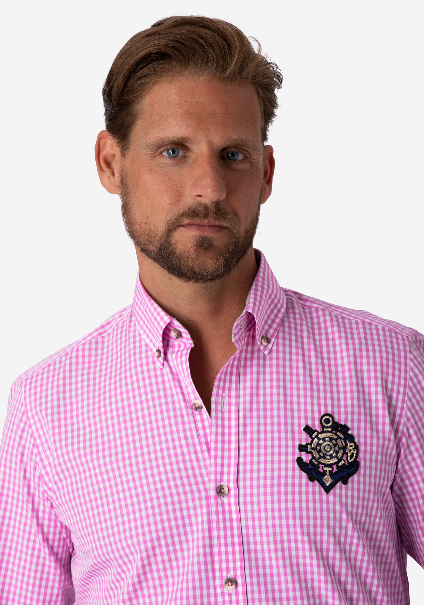 Blossom Pink Checked Poplin Shirt