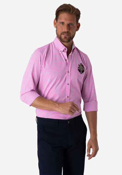 Blossom Pink Checked Poplin Shirt