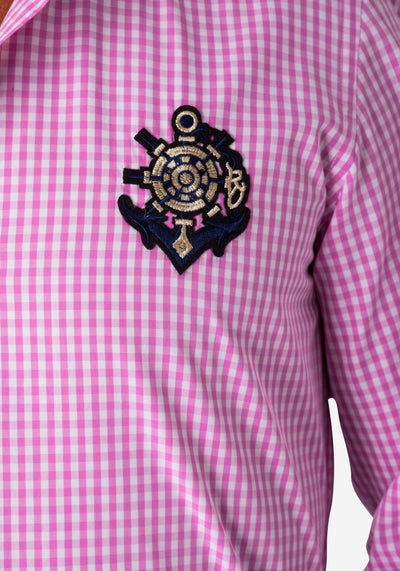 Blossom Pink Checked Poplin Shirt