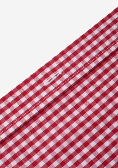 Fiery Red Checked Poplin Shirt