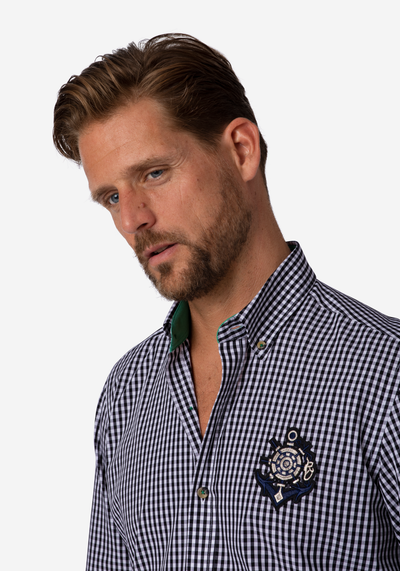 Granite Black Checked Poplin Shirt