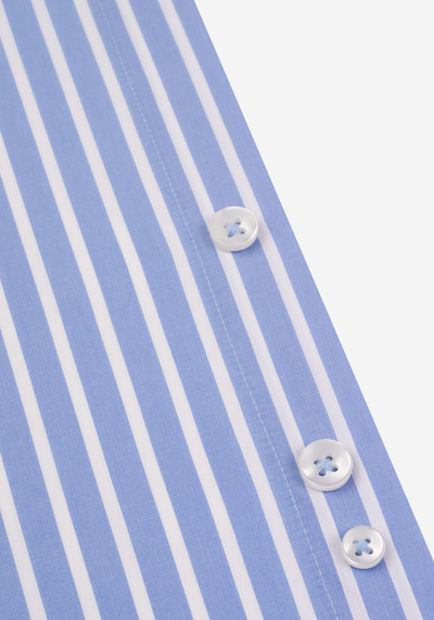 Light Powder Blue Stripe Tencel Cotton Shirt