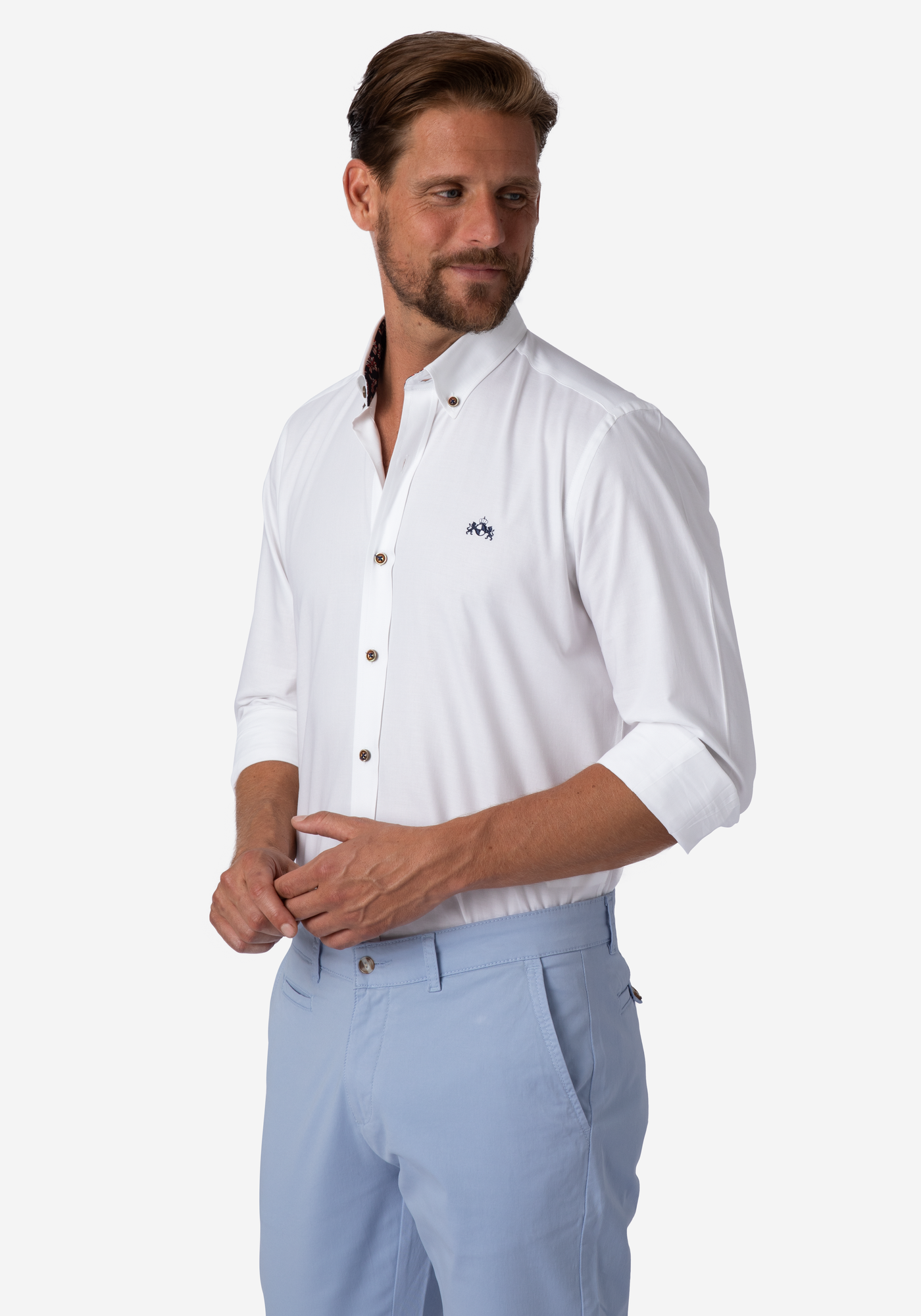 Royal White Oxford Shirt