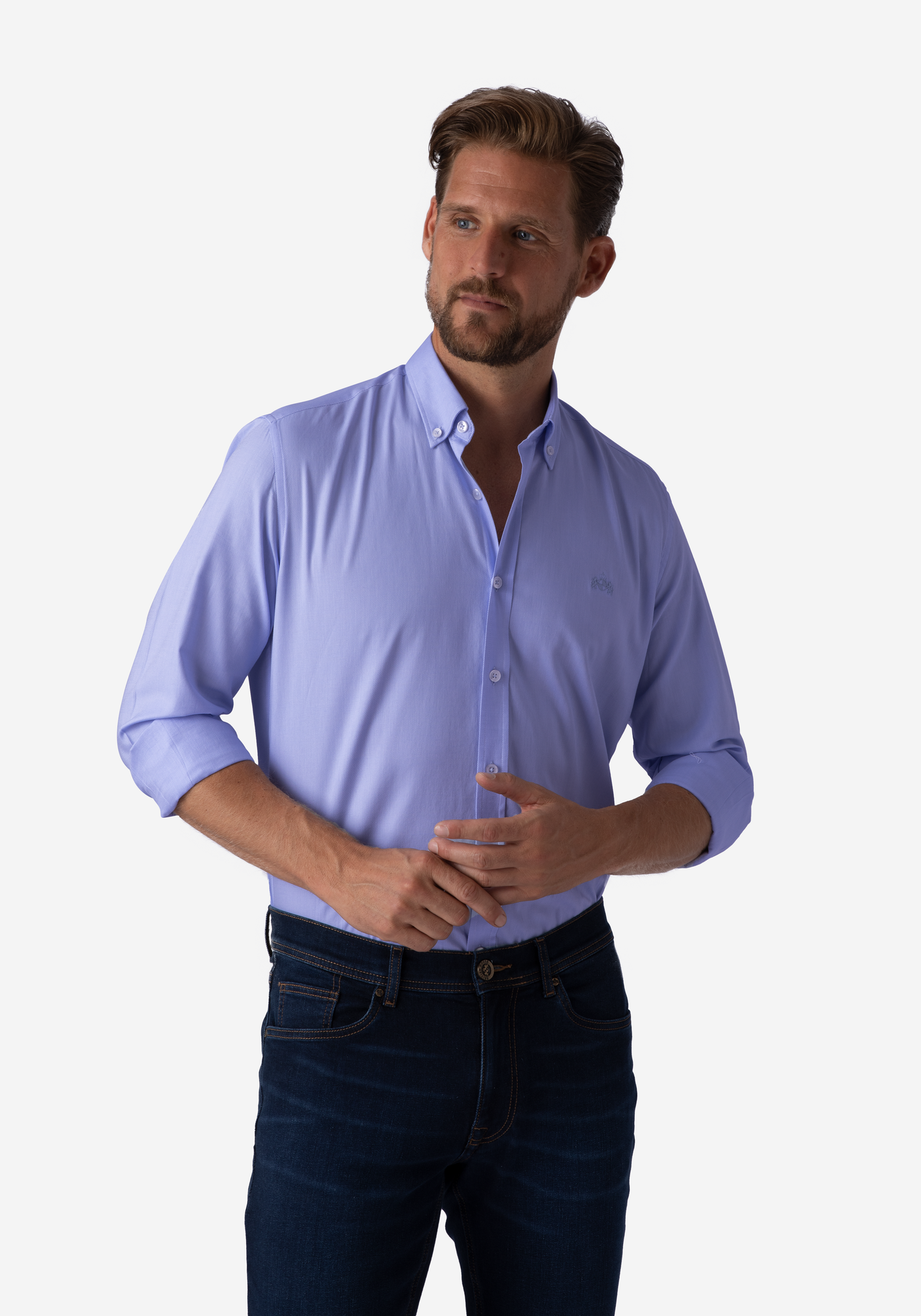 Dark Cornflower Blue Royal Oxford Shirt