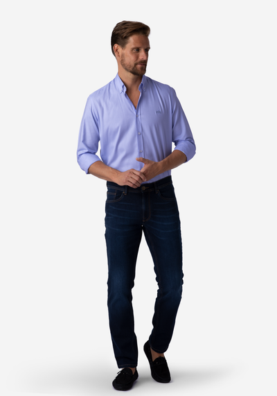 Dark Cornflower Blue Royal Oxford Shirt