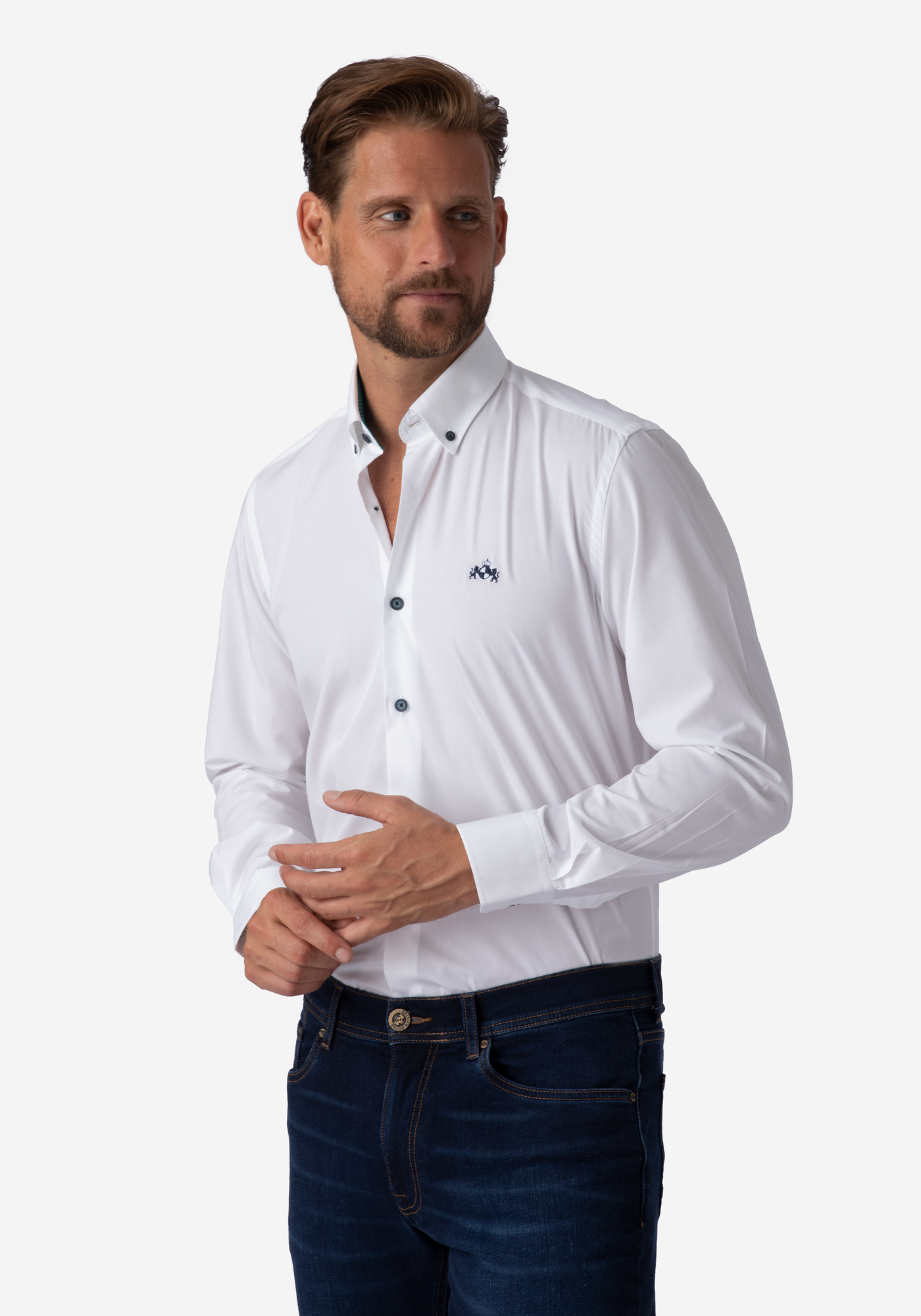 Royal White Poplin Liquid Ammonia Shirt