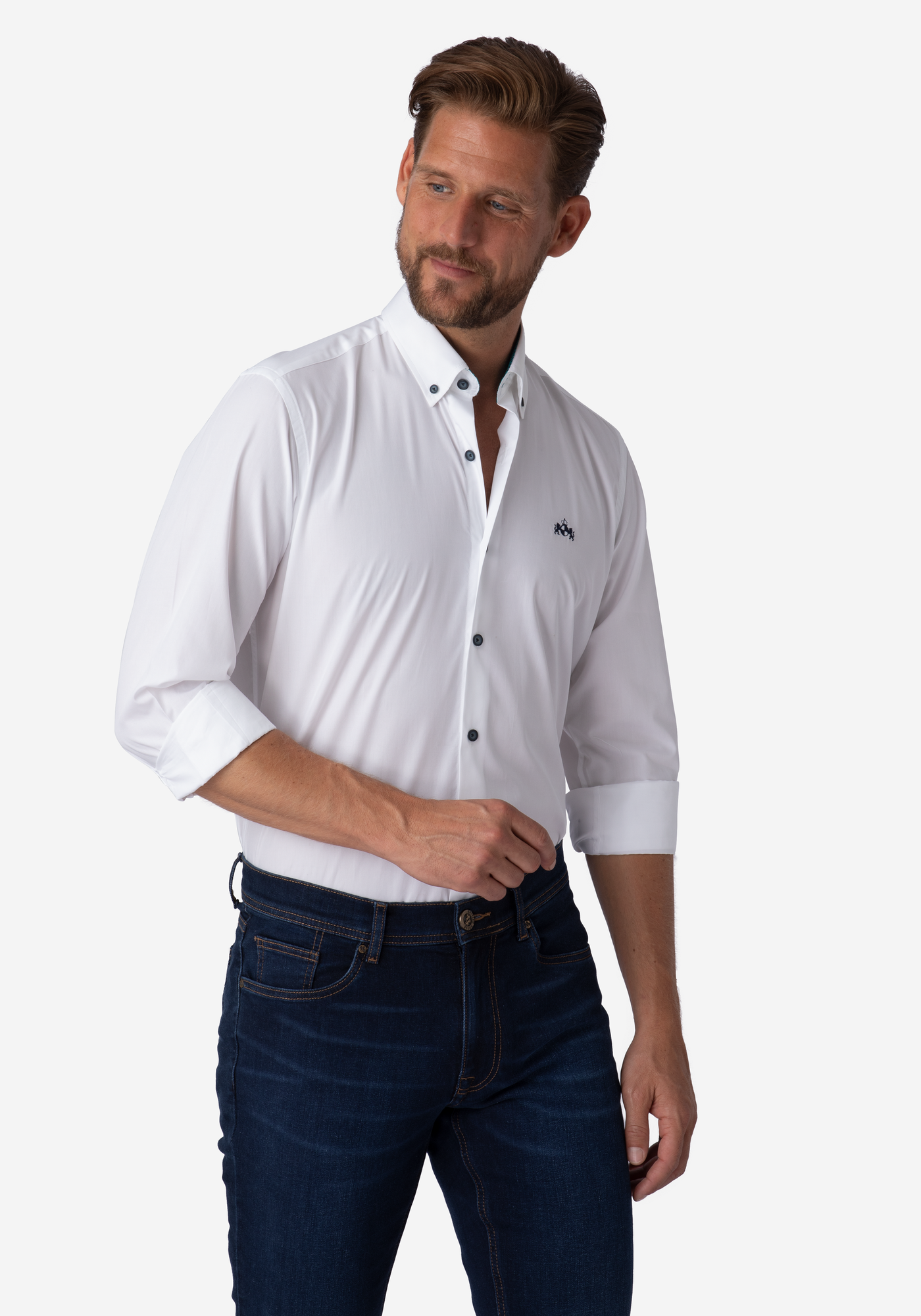 Royal White Poplin Liquid Ammonia Shirt