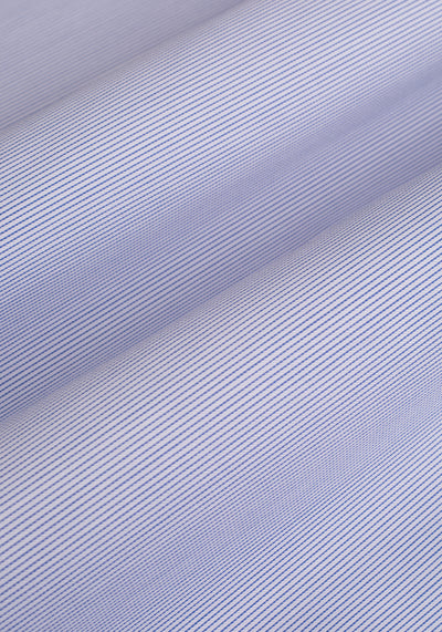 Metallic Blue Stripe Fine Twill Shirt