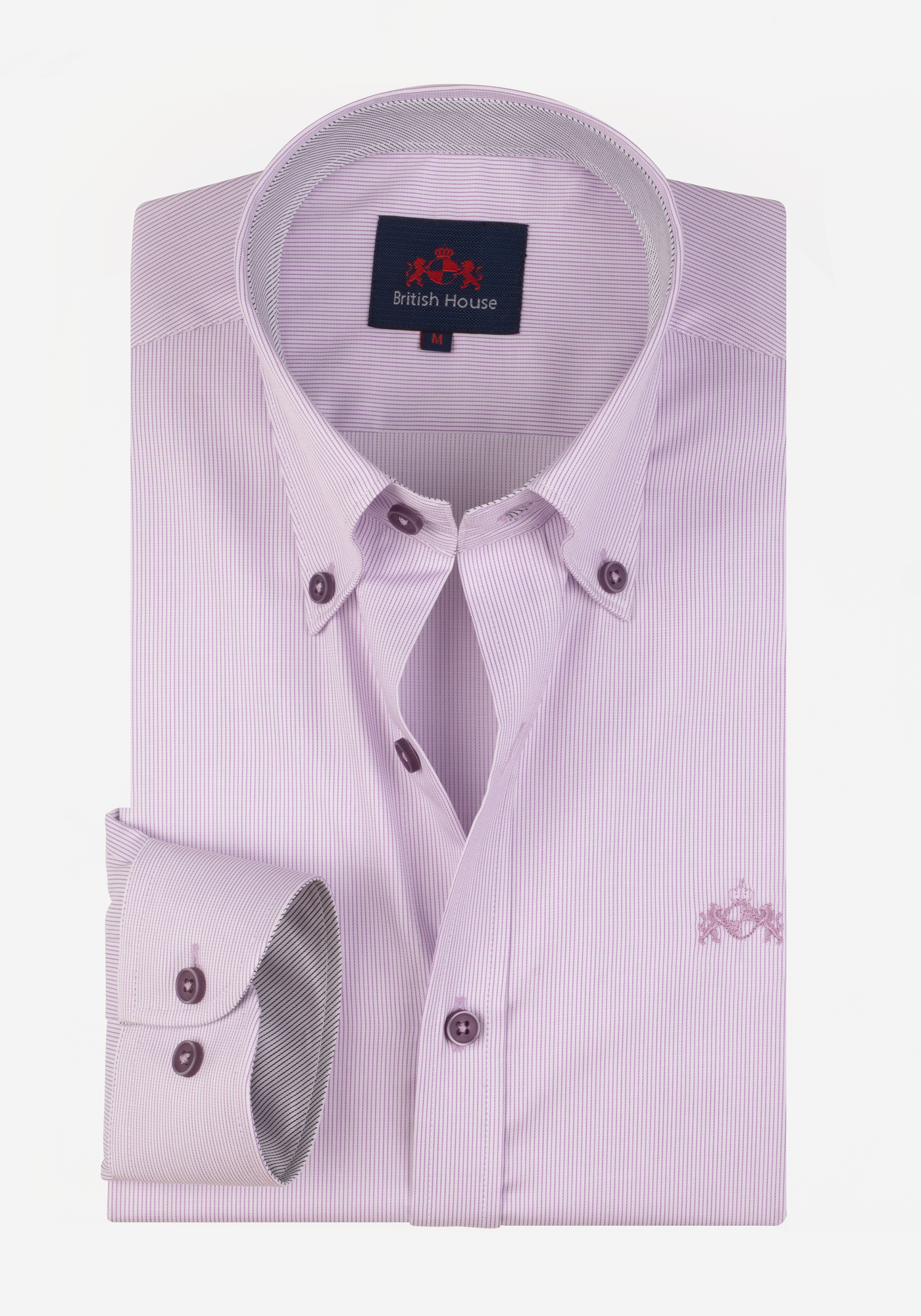 Pale Purple Stripe Fine Twill Shirt