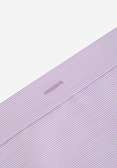 Pale Purple Stripe Fine Twill Shirt