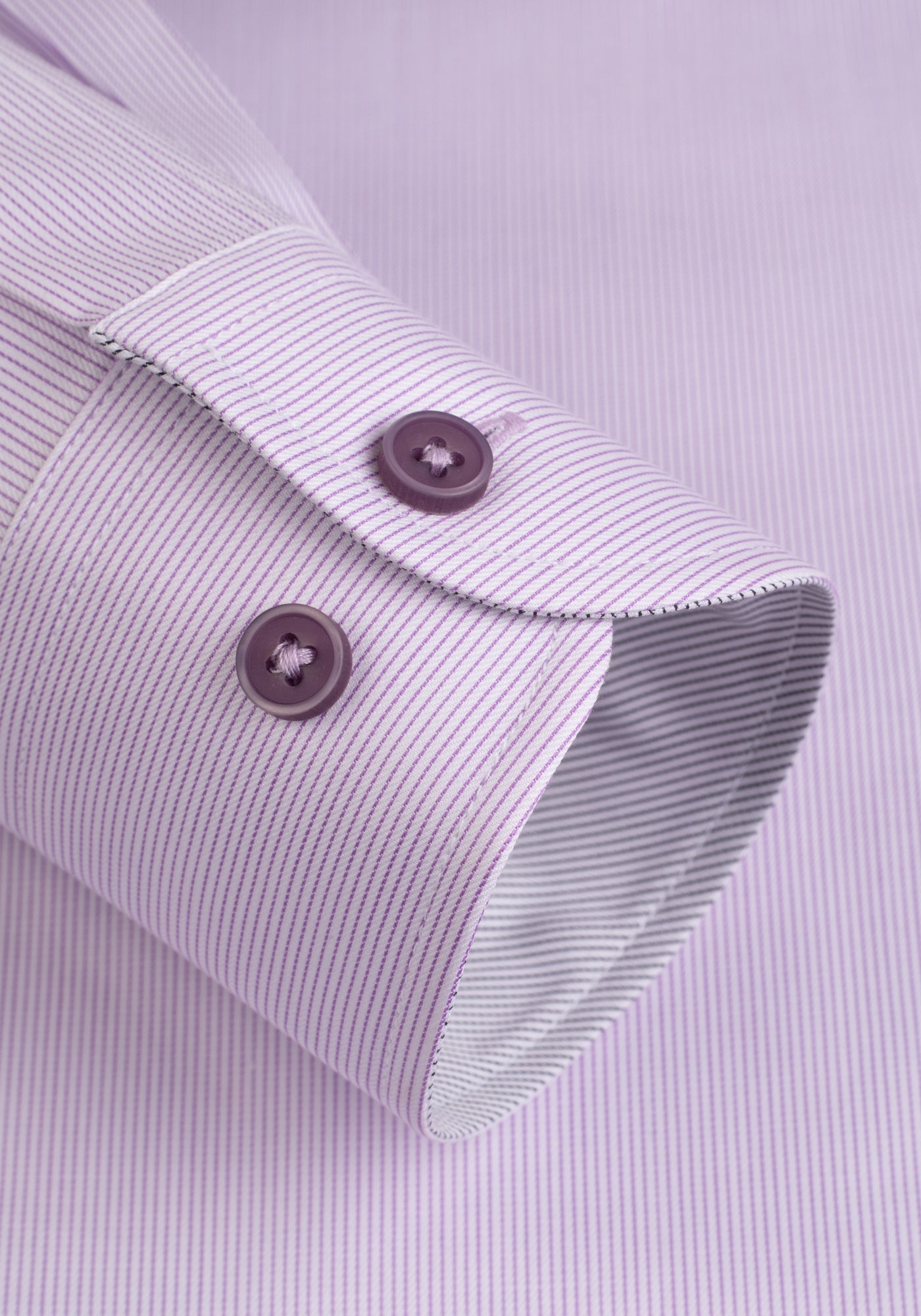 Pale Purple Stripe Fine Twill Shirt