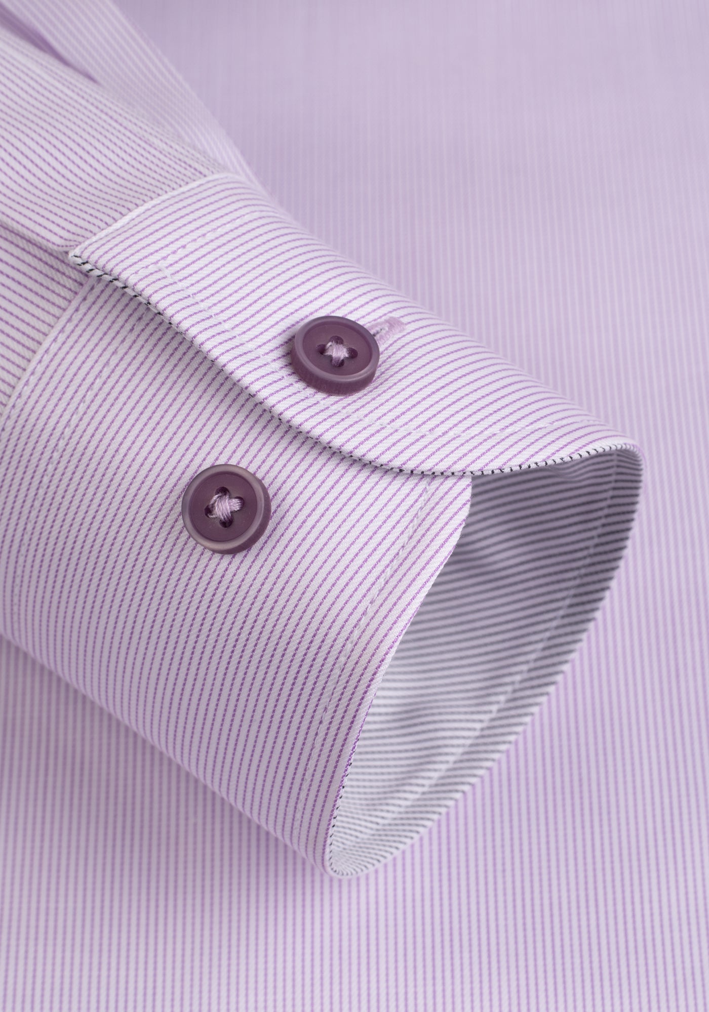 Pale Purple Stripe Fine Twill Shirt