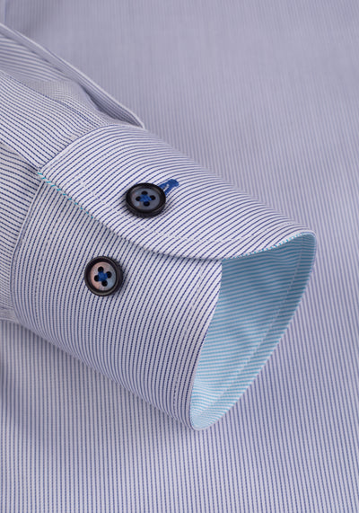 Medieval Blue Stripe Fine Twill Shirt