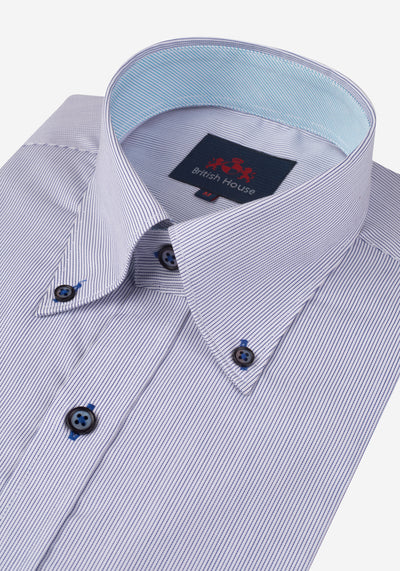 Medieval Blue Stripe Fine Twill Shirt