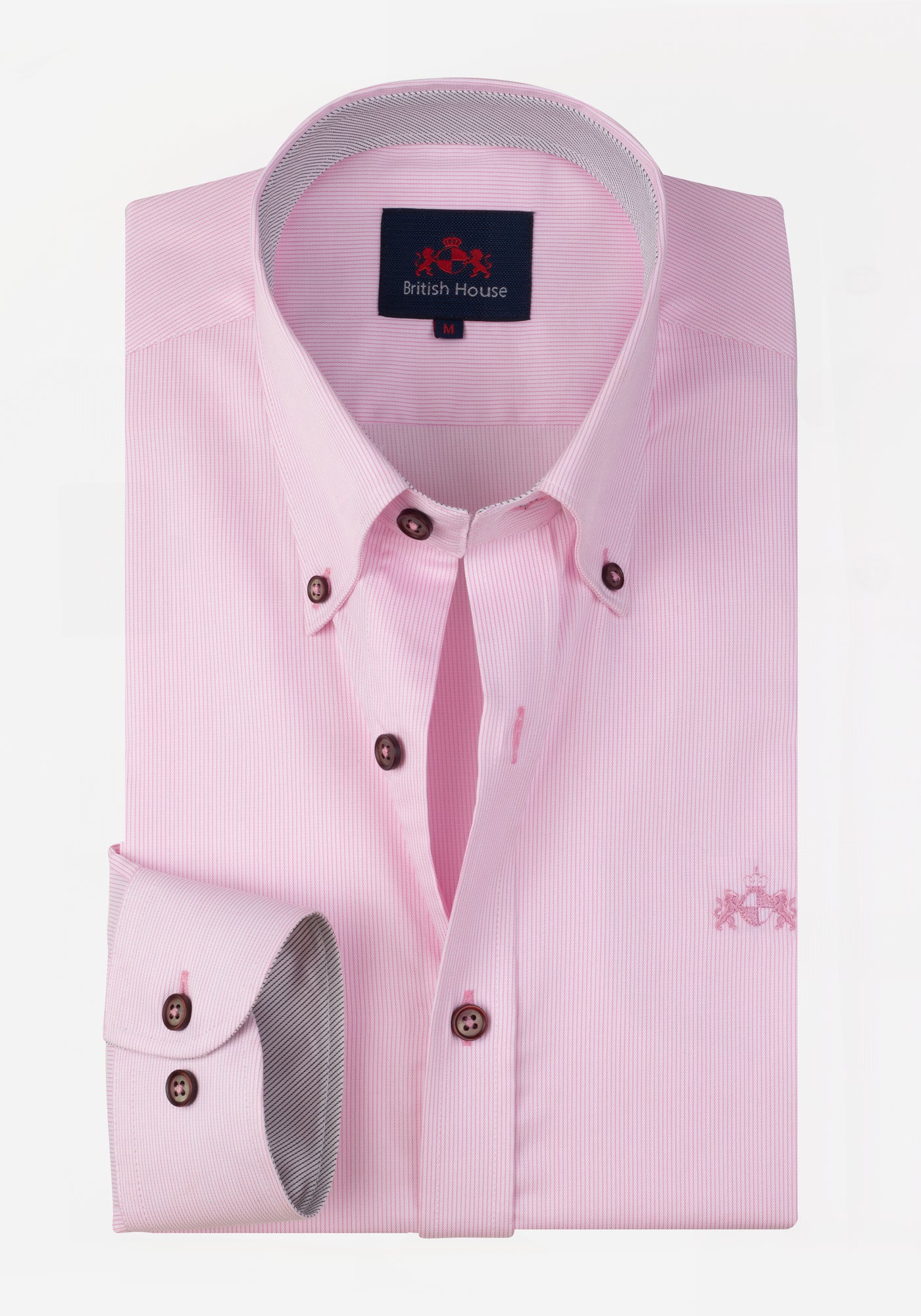 Carmine Rose Stripe Fine Twill Shirt