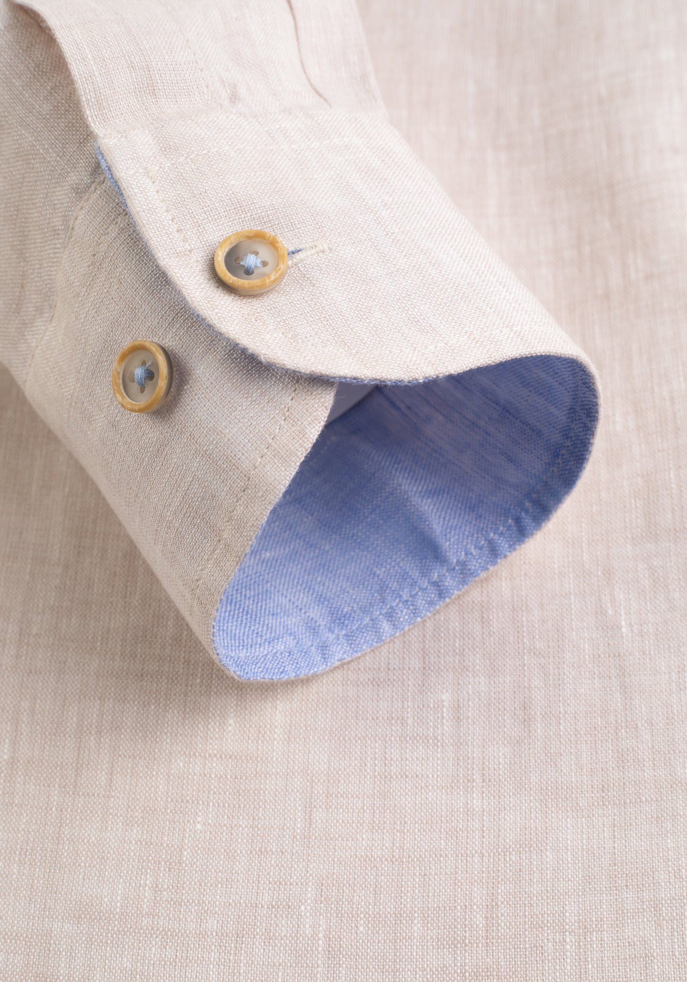 Cream Beige Belgian Linen Shirt