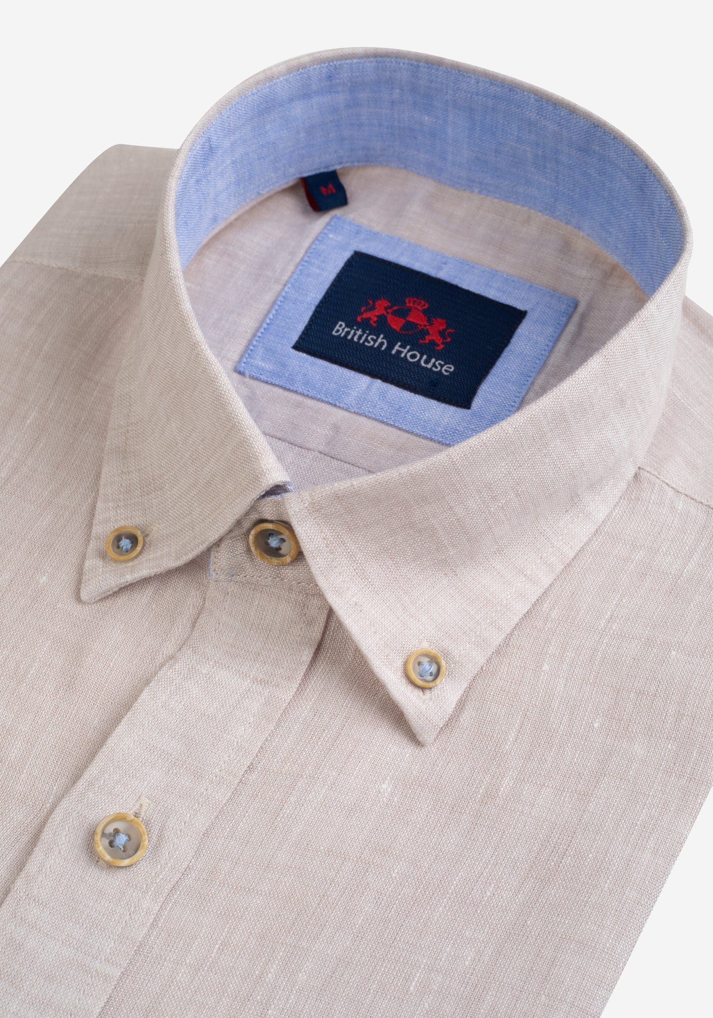 Cream Beige Belgian Linen Shirt