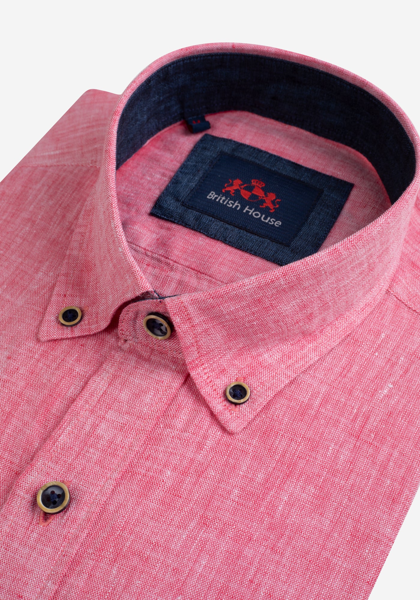 Fiery Rose Belgian Linen Shirt