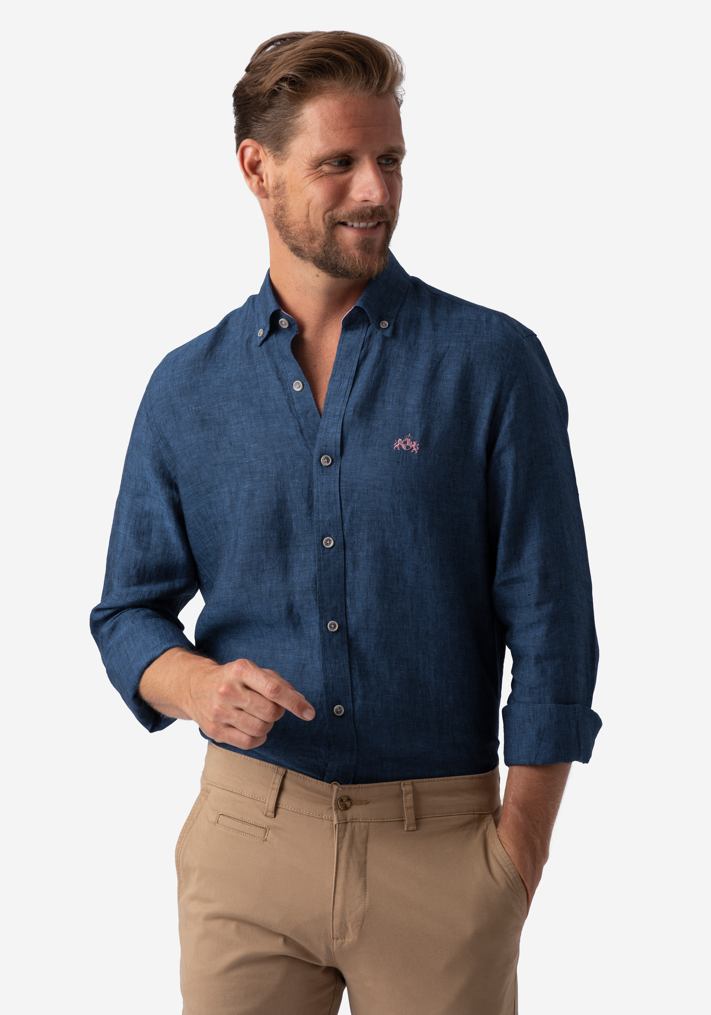 Galaxy Blue Belgian Linen Shirt