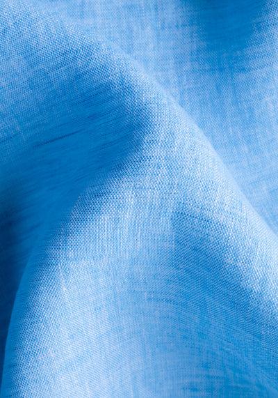 Electric Blue Belgian Linen Shirt