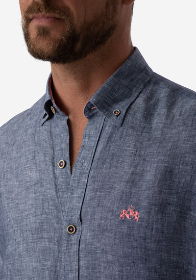 Charcoal Grey Belgian Linen Shirt