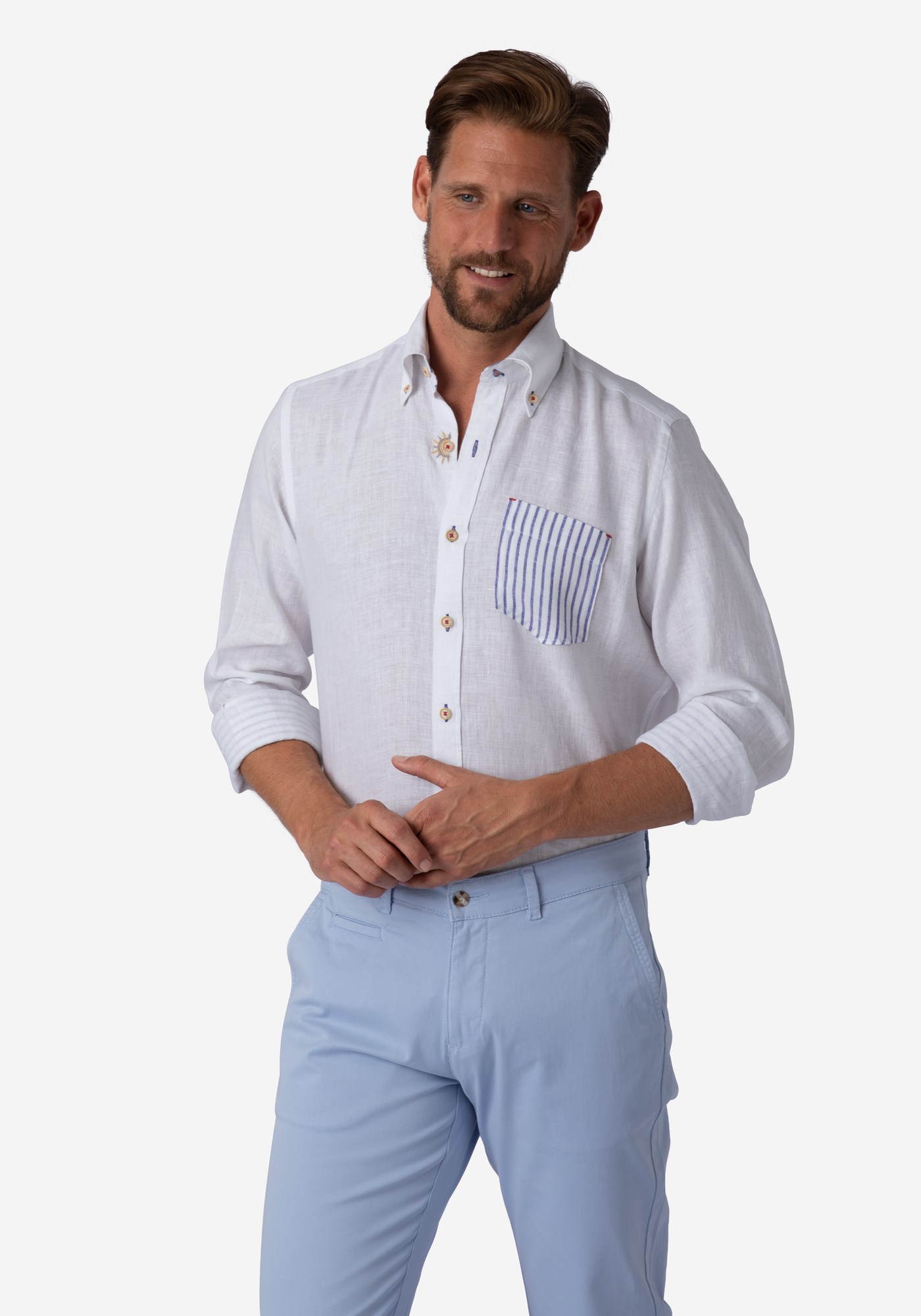 Coconut White Belgian Linen Shirt