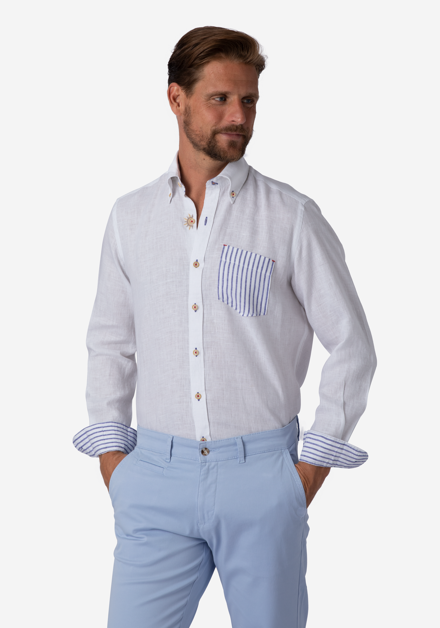 Coconut White Belgian Linen Shirt