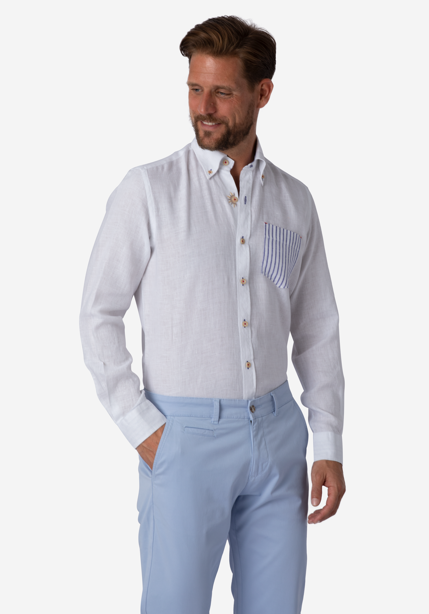 Coconut White Belgian Linen Shirt