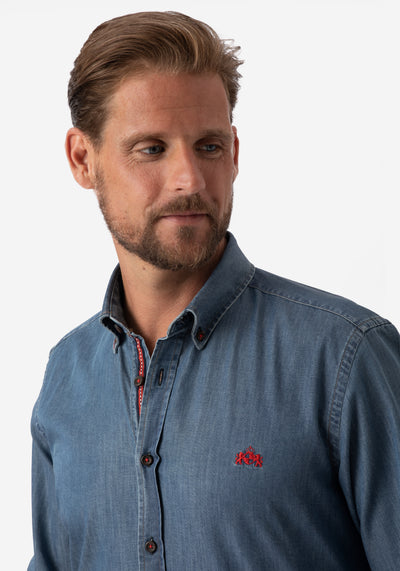 Mist Blue Selvedge Denim Shirt