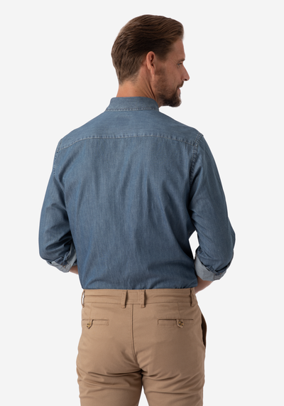Mist Blue Selvedge Denim Shirt