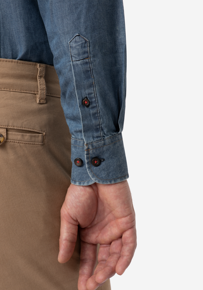 Mist Blue Selvedge Denim Shirt