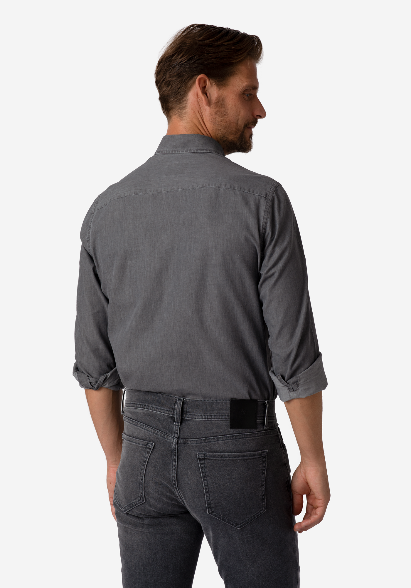 Steel Grey Selvedge Denim Shirt