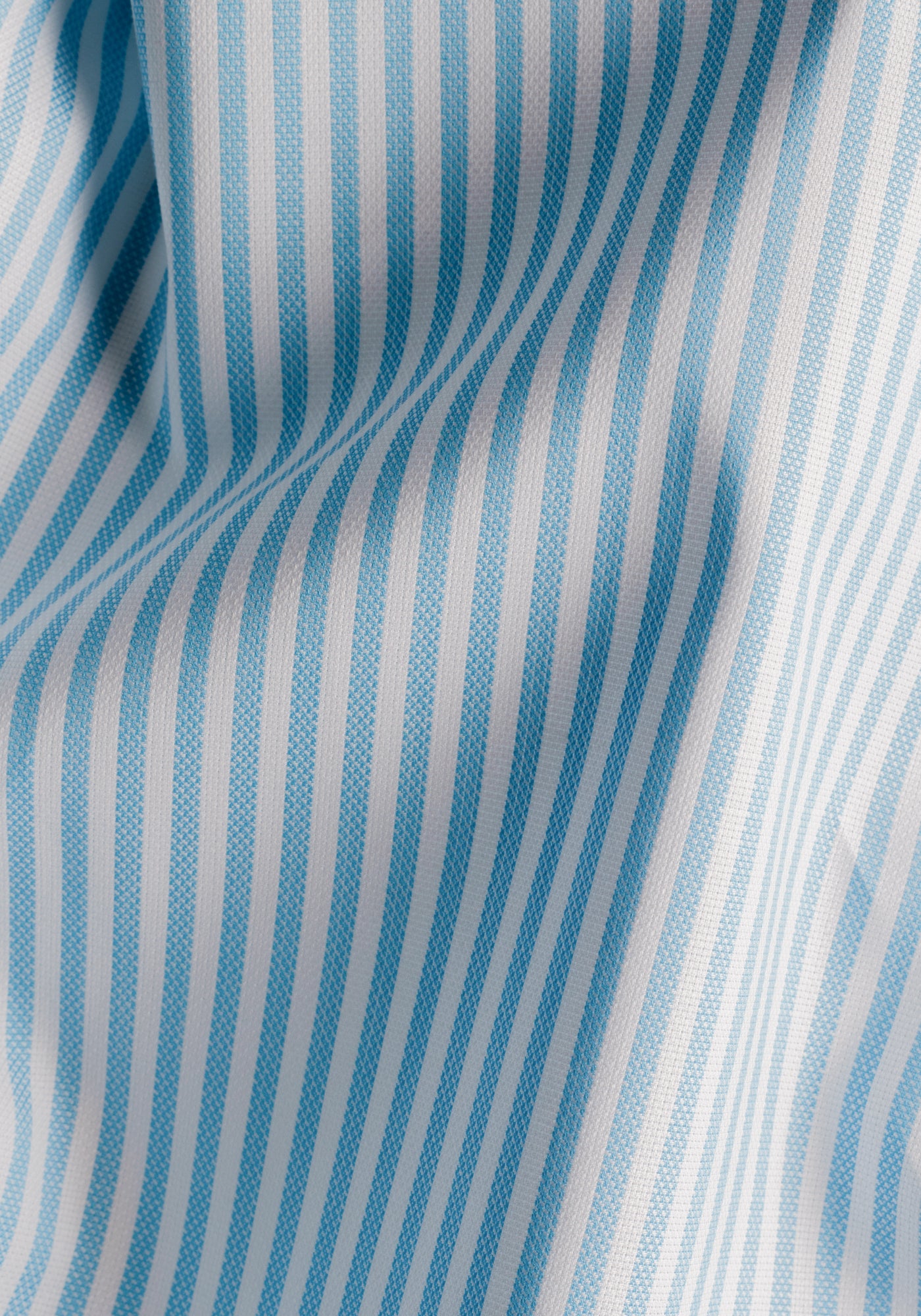 Light Pastel Blue Stripe Two-Ply Oxford Shirt