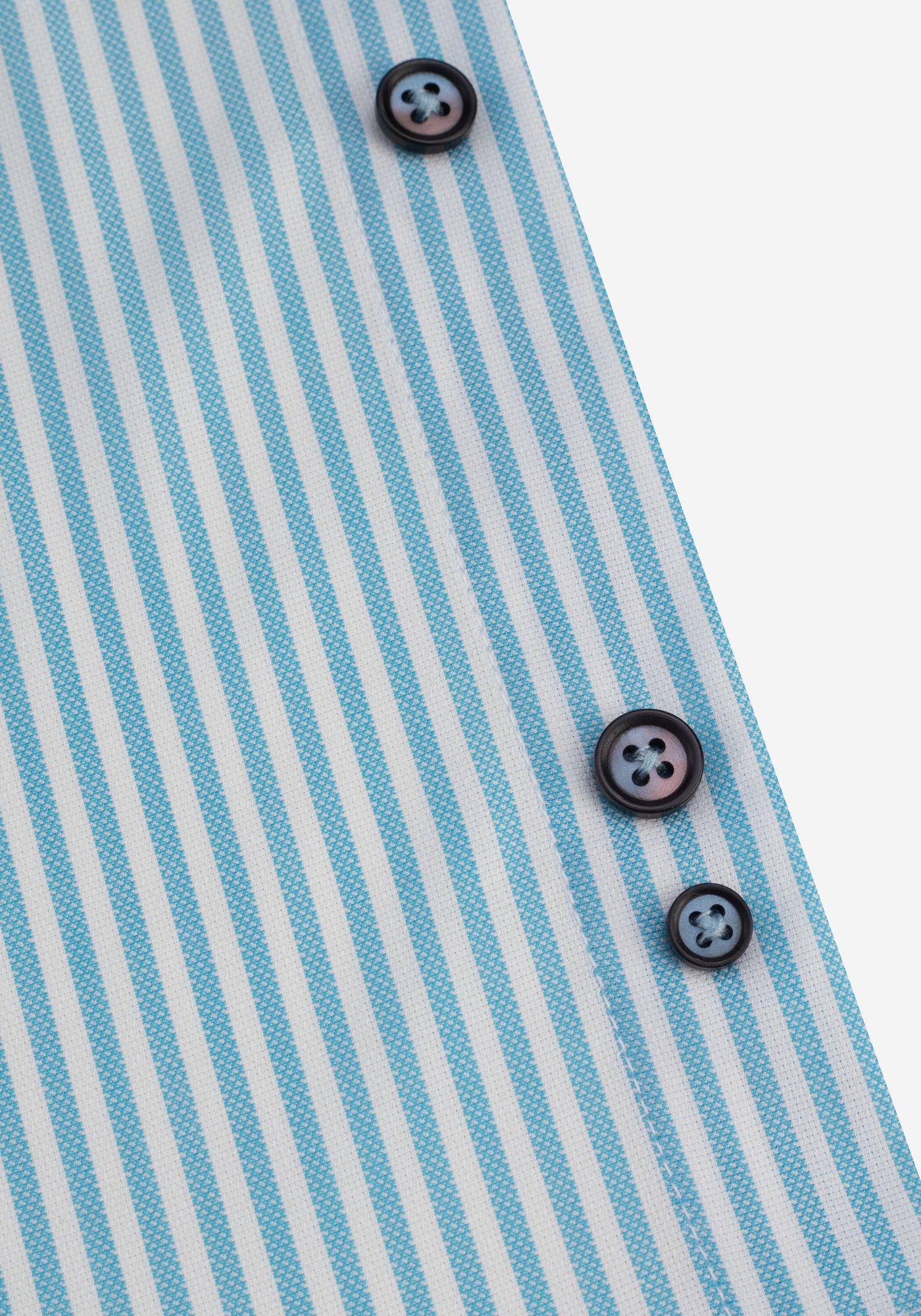 Light Pastel Blue Stripe Two-Ply Oxford Shirt