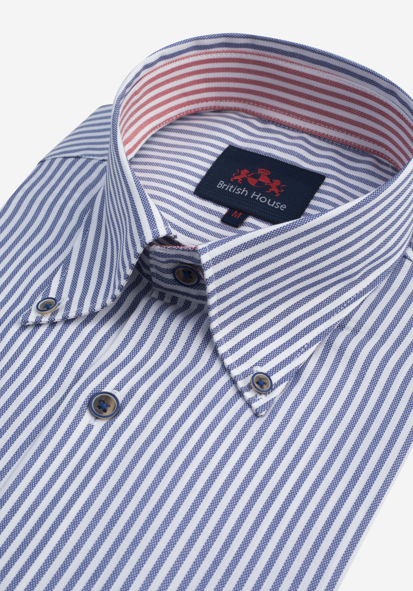 Twilight Blue Stripe Two-Ply Oxford Shirt