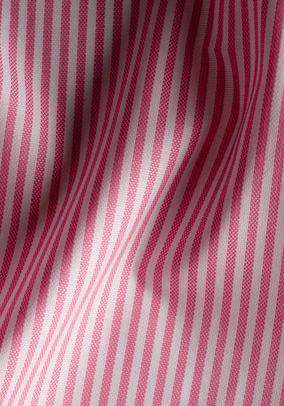 French Pink Stripe Two-Ply Oxford Shirt