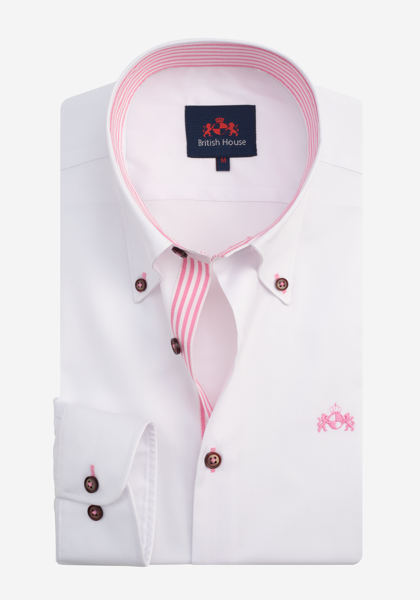 White Blush Pink Soft Oxford Shirt