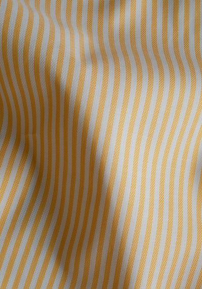 Amber Yellow Stripe Washed Two-Ply Oxford Shirt