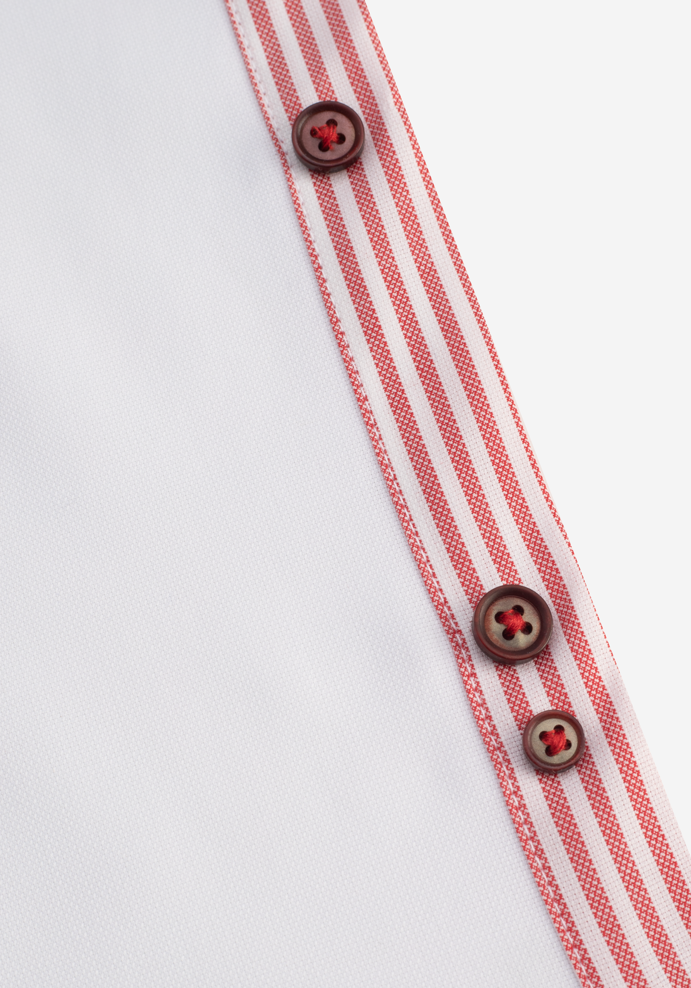 White Rust Red Soft Oxford Shirt
