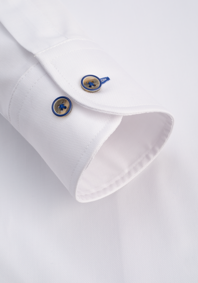 White Navy Soft Oxford Shirt