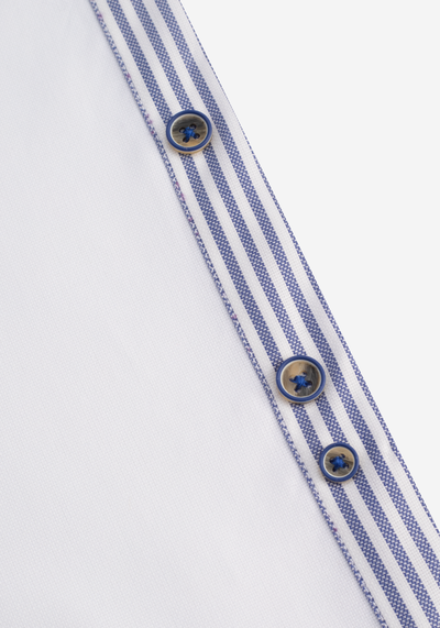 White Navy Soft Oxford Shirt