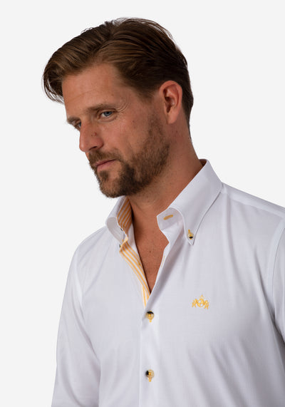 White Corn Yellow Soft Oxford Shirt