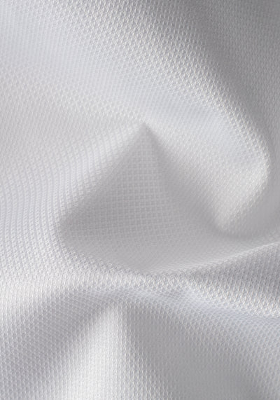 Pure White Basket Weave Shirt