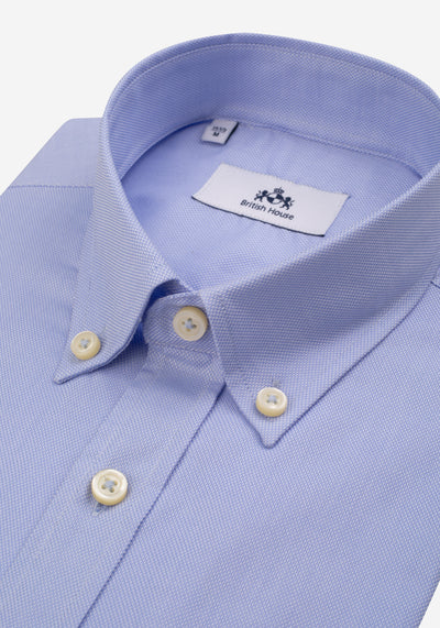 Dusk Blue Royal Oxford Shirt - Short Sleeve